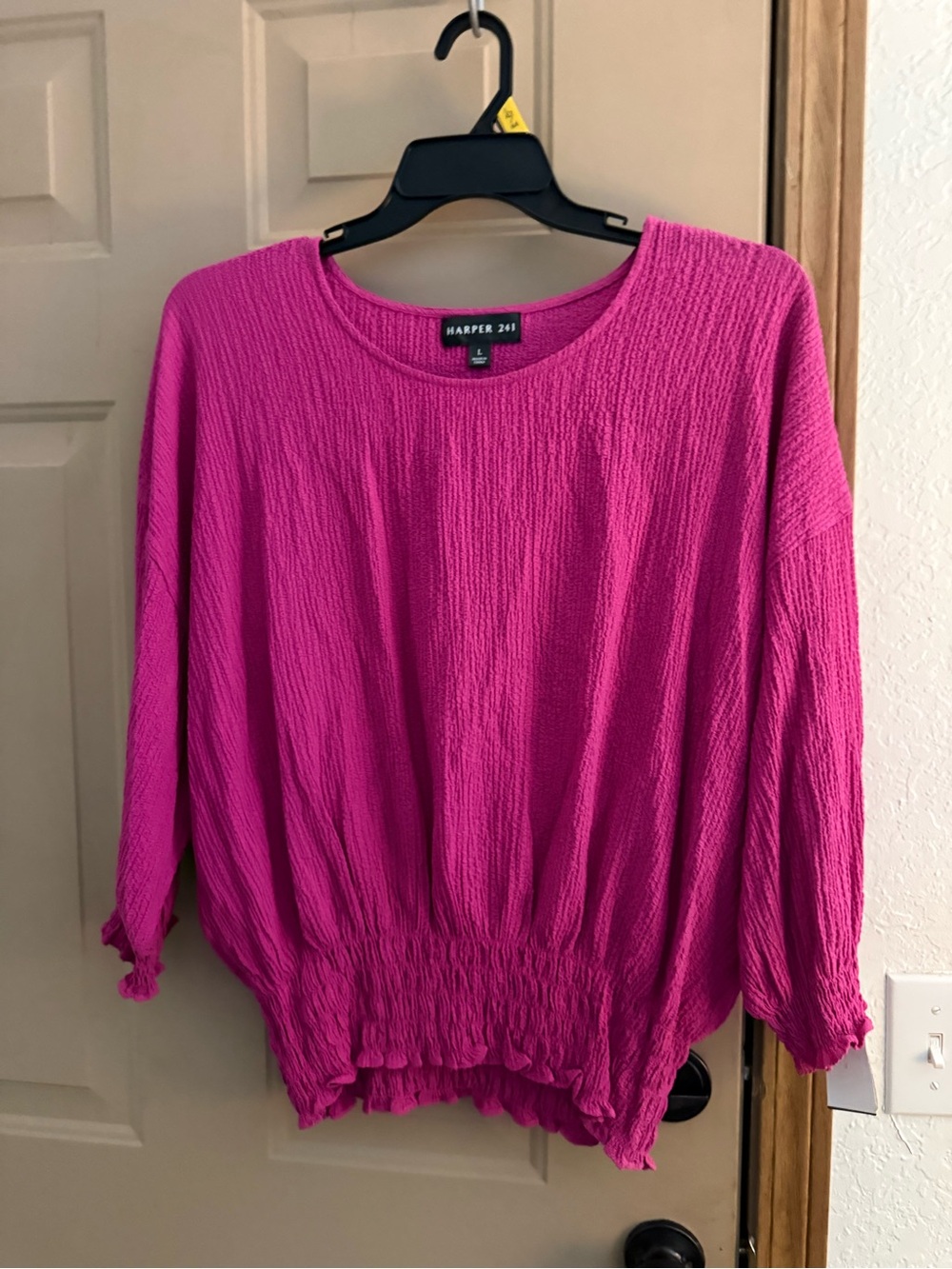 Harper Bright Fuchsia Textured Pullover Tunic